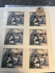 Pk Glitz Art Acetate Holiday Sheets 6 Packages. Vintage Hues & Black/white New