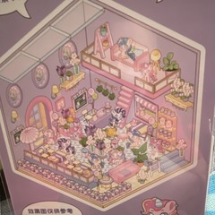 38 sheets DIY 3D sticker scenes miniature room scenes stress relief therapy kids