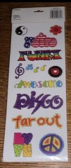 KeepSake Essentials Teen Lg Love Cool Rad Peace Happiness Is..Scrapbook Stickers