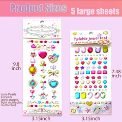 Self-Adhesive Gem Stickers for Grafting, Rhinestones for Crafts, 500 Pcs