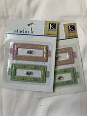 Karen Foster Studio K Metal Frames Corners Embellishments Lot Scrapbooking