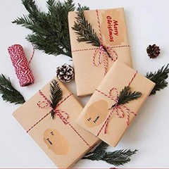 300 Pcs Gift Tags Stickers Name Labels Stickers, Self-Adhesive Handmade Brown
