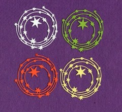 SWIRL STARS die cuts scrapbook cards
