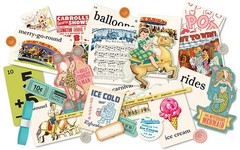 October Afternoon Midway Scrapbook Kit 1 2012 Rare Vintage Carnival Lot (76)