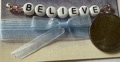 DREAM/BELIEVE Finishing Accents(4pc)Darice•Sheer Ribbon•Beads•Bows•Card Making•