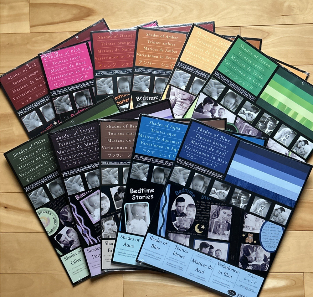 Creative Memories Lot of 11 Shades of Paper Packs 10″x12″ NEW no repeats