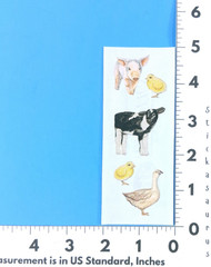 Vintage Creative Memories Farm Animals Sticker Sheet Scrapbooking