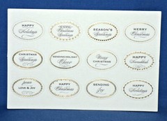 Anna Griffin Mini Sentiments Sticker Holiday Themed 72 pc 6 sheets Free Ship New