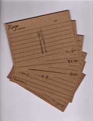 Canvas Corp BLACK & KRAFT (6) 4x6inch RECIPE CARDS scrapbookS journals planners