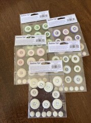 5 pks Sticko Button Photo Safe Adhesive Buttons Scrapbook Stickers~NIP