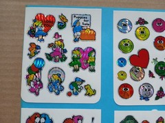 Vintage 1980s Prism Sticker Lot 12 Vending Sheets Unicorn Gorilla Snail Frog BJ