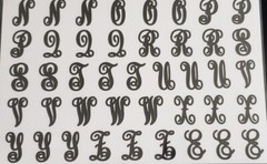 MADE MINE Self-Adhesive Rub-Ons – BLACK SCRIPT FONT – 237 pcs
