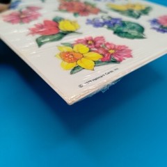 Vtg Hallmark Stickers Colorful Flowers Floral 4 Sheets New In Package 1979