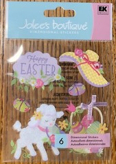 RARE Jolees Lamb & Basket Happy EASTER Hat Bunny Eggs Jelly Beans Candy Stickers