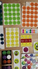 Vintage Assorted Smiley Face Stickers Nostalgic Highlights Wal-Mart Hallmark AGC