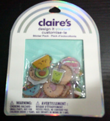 NEW CLAIRES design it yourself sticker pack FOODIE THEME