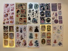 Lady Knights, People, And Animals Sticker Set, 38 Sheets, Stickiiclub/Pipsticks
