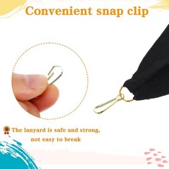 100 PCS Black Medal Ribbons Award Neck 32″ Snap Clips Lanyards Polyester