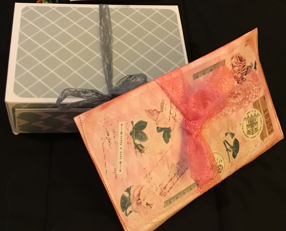 OOAK Junk journal + 1 Signature + Ephemera Box W Lace, Beads Handmade Pieces