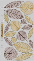 Leaves Orange Brown Autumn Leaf Fall Plant Sticko Vellum Foiled Stickers