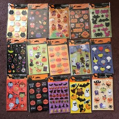 You Choose- Halloween Sticker Sheets Sets Boo Skeleton Ghost Witch Trick Treat