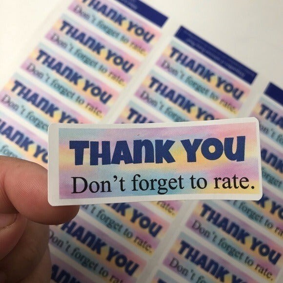 180 thank you stickers don’t forget to rate 6 pages