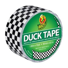 Duck Brand Printed Duct Tape Checker Pattern 1.88 Inch x 10 Yards Single Roll