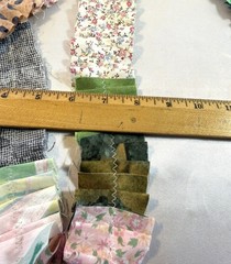 Fabric Ruffles Snippet Roll, Clusters, 60 Inch Length, Junk Journals, Ephemera