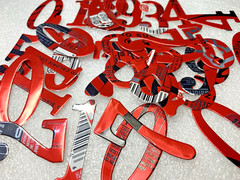 0-10 Numbers Set Handmade Die Cuts with a Recycled Aluminum Can