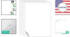 Versatile 8.5×11 Full Sheet Matte Sticker Paper – 100 Labels for Crafting