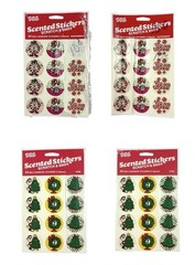 Eureka VTG Lot of Scratch & Sniff Scented Christmas Stickers Peppermint Pine
