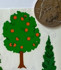 GREEN TREE ASSORTMENT Stickers(4pc)Mrs.Grossman’s •Pine•Fruit•Garden•Card Making