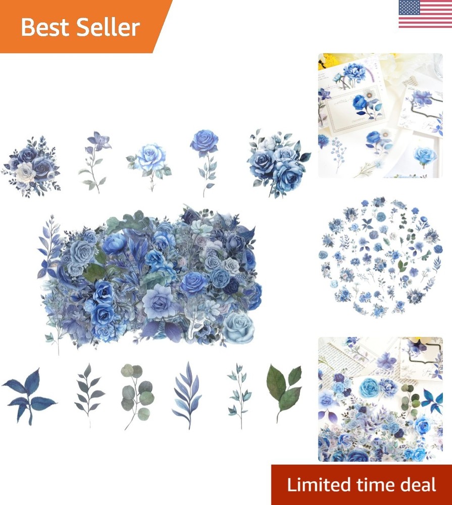 100 Waterproof Botanical Flower Stickers – Perfect for Journaling & Crafts