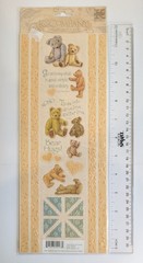 Teddy Bears Borders & Corners Embossed Scrapbooking Stickers By K&Company