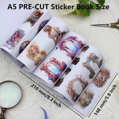 Pre- Sticker Book for Journaling, Dual Materials, Decorative Frame3434
