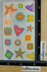 Frances Meyer BUTTON Stickers 1/2 SHEET RETIRED SEWING QUILTING