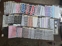 Lot of 54 Pkgs Alphabet/Number 3D Foam Glittery Shiny Cardstock Stickers NEW
