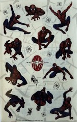 SPIDER-MAN Mylar Stickers(22pc) Marvel•Vintage 2002•Cartoon •Movie•Card Making•