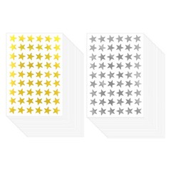 SAVITA 2160pcs/ 40 Sheets Star Reward Stickers, 1.3cm/0.5 Inch Mini Star Stic…