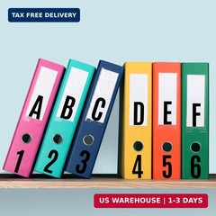 9 Sheet Large Letter Stickers – 3 Inch Black Vinyl Self Adhesive Alphabet Number