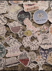 Inspirational Jesus Christian Stickers – 45Pcs Bible Verse Phrase Multicolor