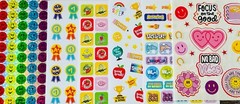 Sticker Bulk Smiley funny Face Happy Smiles food dessert – 10