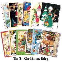 Mary Engelbreit Collectible Tin + 12 Vinyl Stickers Tin #3 Christmas Fairy