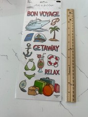 The Paper Studio Paper Craft Stick A Bilities Bon Voyage Stickers Scrapbooking
