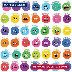 800 Pieces Face Emotion Feelings Stickers for Kids 1.4 Inch Funny Mood Incentive