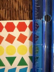 Small Shape Stickers (HTF Vintage) Hexagon Square Circle Triangle Rhombus-120pcs