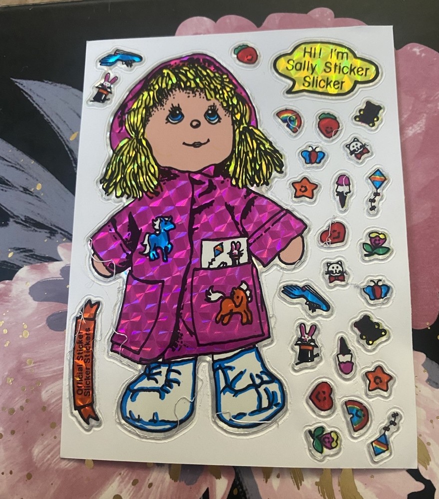 Vintage Prism vending Sally Sticker Slicker Sticker Sheet 3×4 Inches