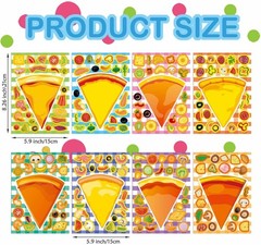 24 High-Quality Pizza Stickers for Kids – Perfect for Birthday Parties & Games