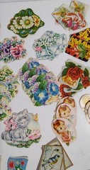 Huge lot Of 125 Vintage Small Stickers/Stamps NEW People Floral & More