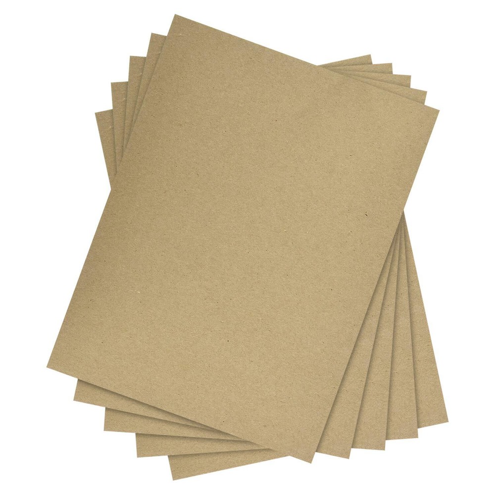 8.5 x 5.5 Brown Kraft Chipboard, Medium Weight 30 Pt. (624gsm) Cardboard, 25 Qty